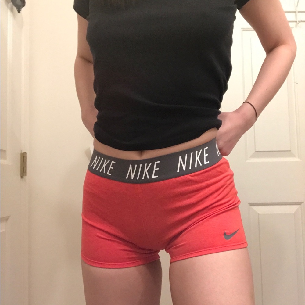 Peach Nike Spandex Shorts